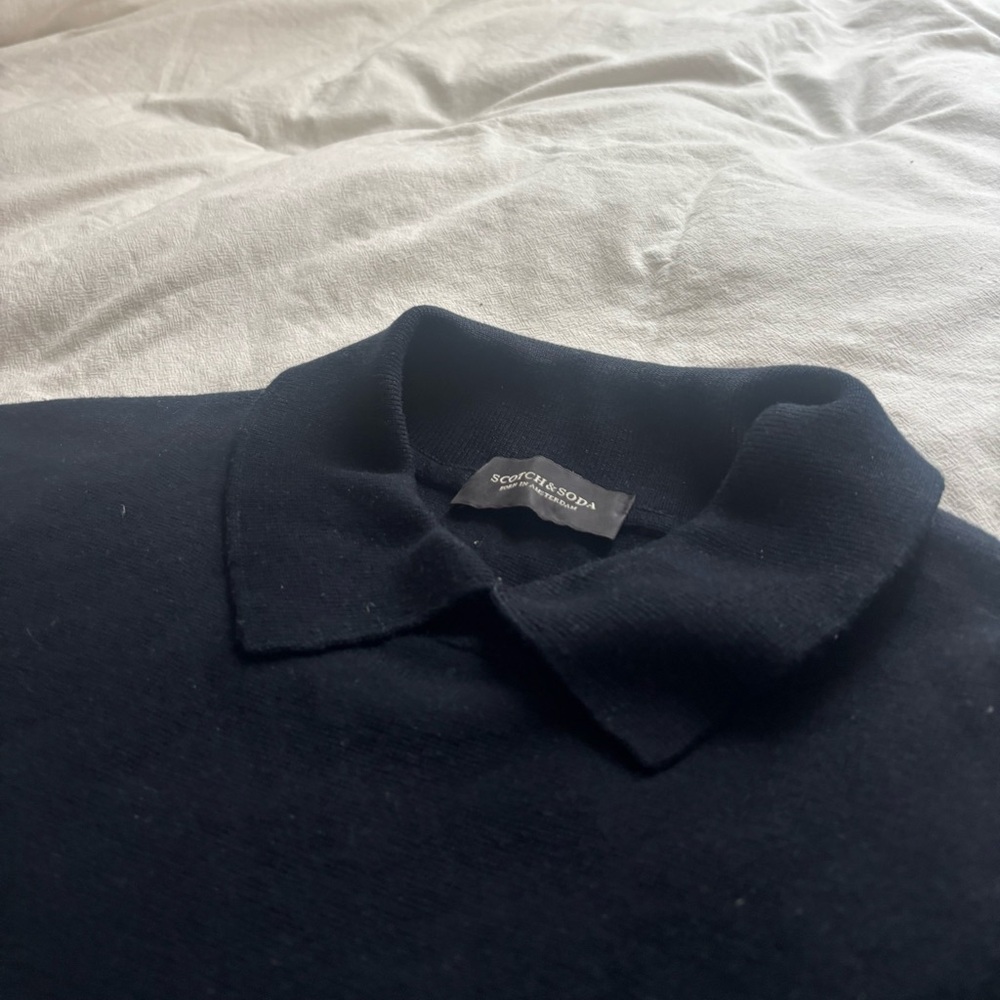Scotch & Soda Navy Polo Long-sleeve
